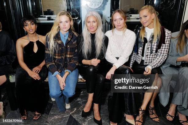 Charithra Chandran, Gabriella Wilde, Sarah Harris, Laura Haddock and Poppy Delevingne attend as Veronica Beard celebrates the opening of the London...