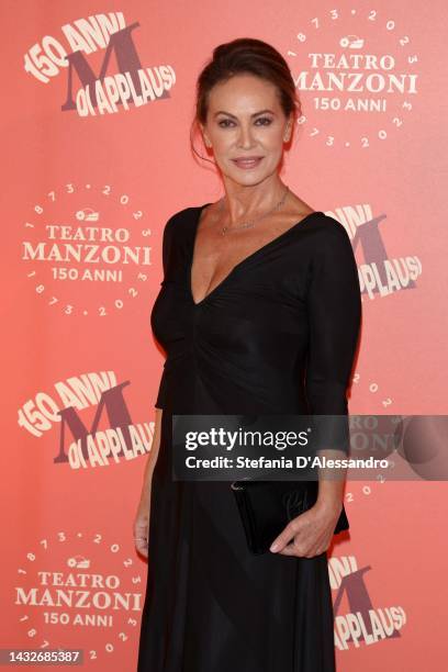 Elena Sofia Ricci attends Teatro Manzoni 150th Anniversary event held at Teatro Manzoni on October 11, 2022 in Milan, Italy.