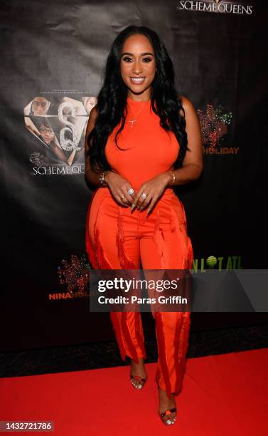 Actress Brii Renee' attends the Atlanta screening of "Scheme Queens" at Regal Atlantic Station on October 11, 2022 in Atlanta, Georgia.