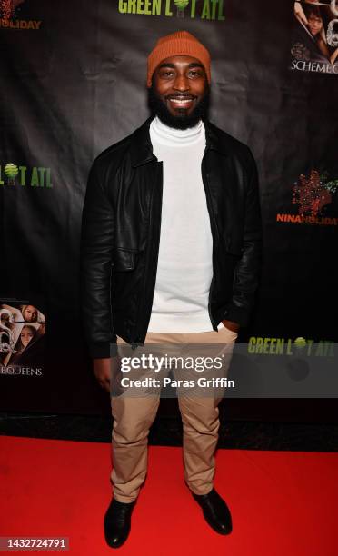 Actor Javarius Conway attends the Atlanta screening of "Scheme Queens" at Regal Atlantic Station on October 11, 2022 in Atlanta, Georgia.