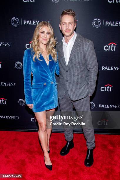 Melissa Roxburgh and Josh Dallas attend the "Manifest" season 4 screening during the 2022 PaleyFest NY at Paley Museum on October 11, 2022 in New...