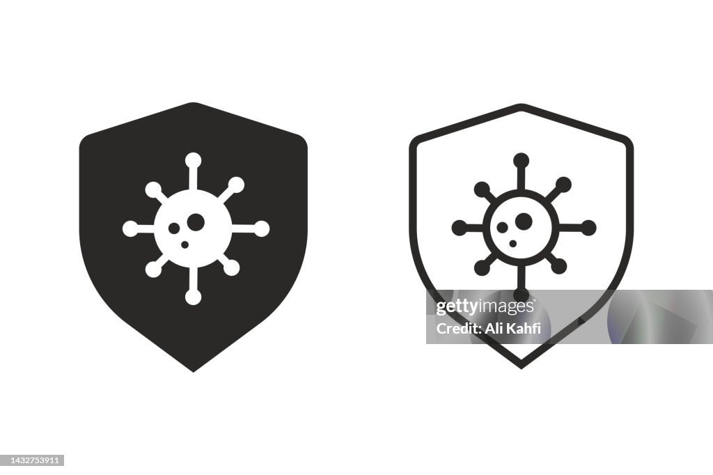 Icono de protección contra bacterias