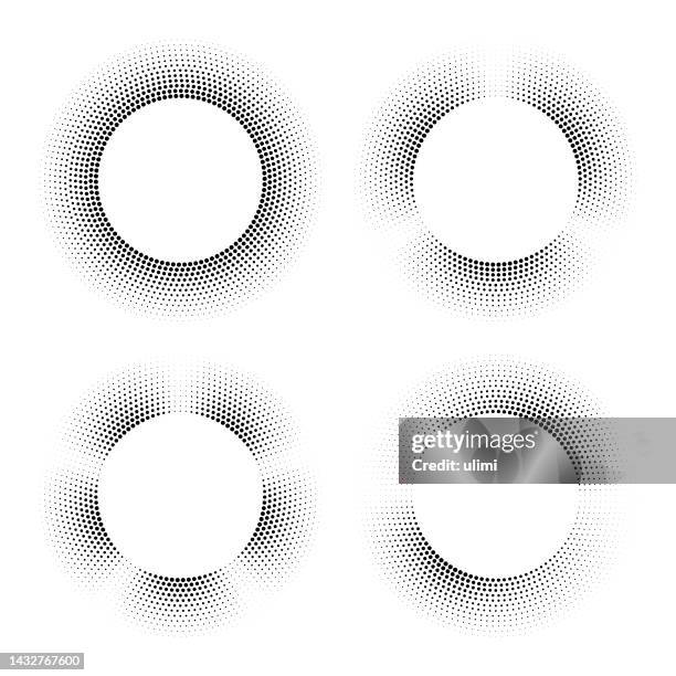 halftone circles - concentric stock illustrations