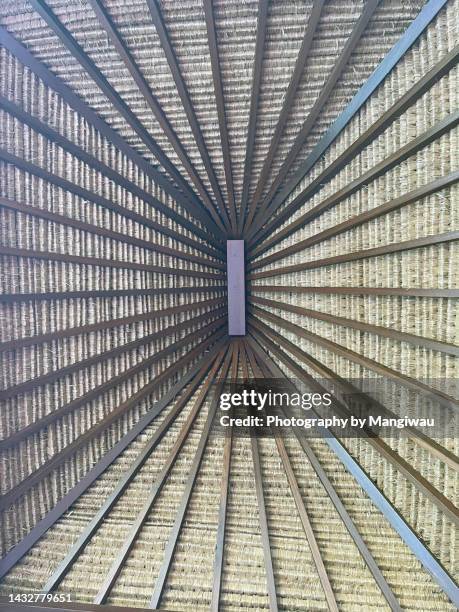 rattan hut bali villa - massage table no people stock pictures, royalty-free photos & images