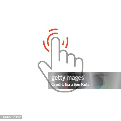Touch Screen Gesture Colored Line Icon with Editable Stroke Touch Screen Gesture Colored Line Icon with Editable Stroke
