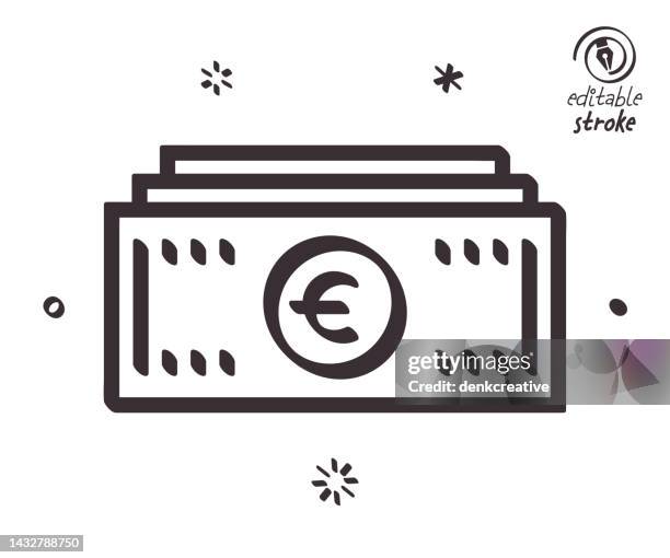 playful line illustration for euro accumulation - workers compensation insurance stock illustrations