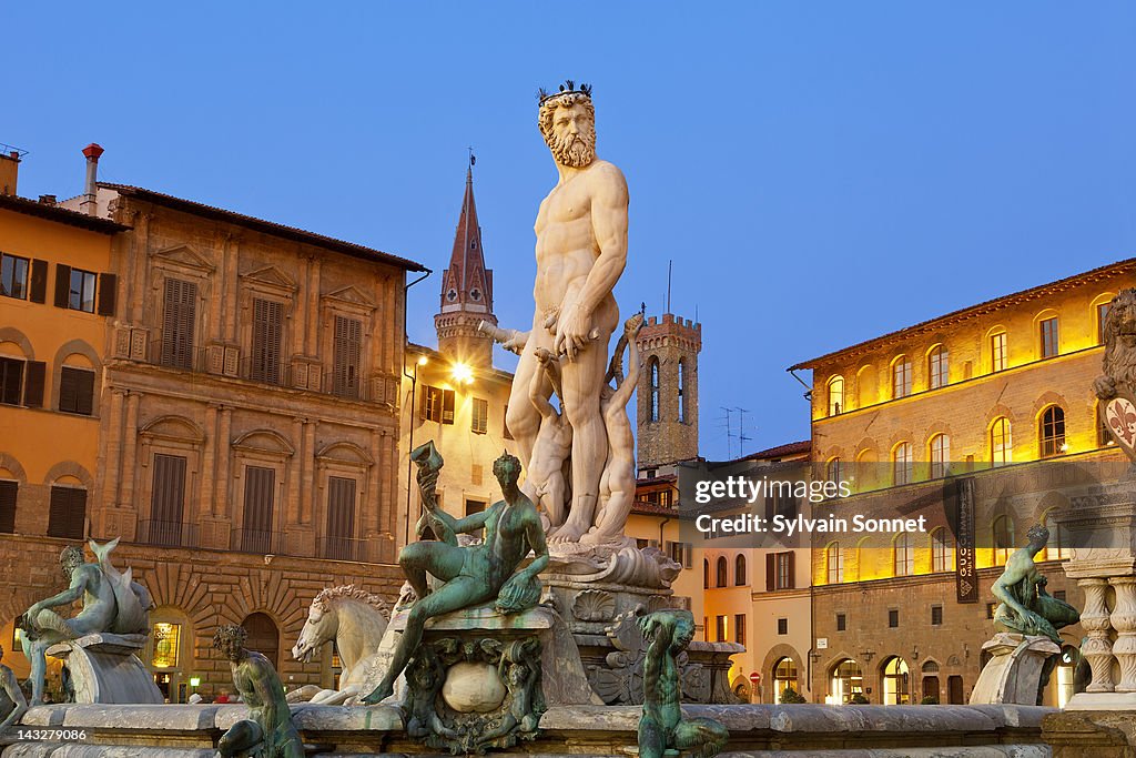 Florence, Neptune fountain in Piazza della Signori