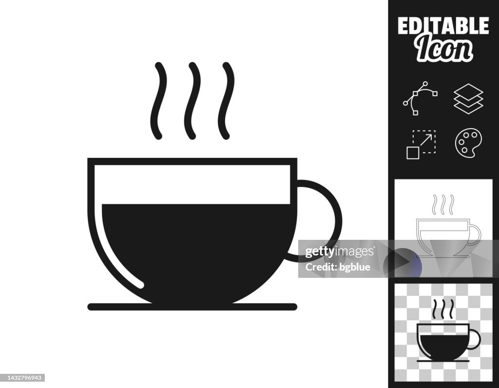 Hot drink. Icon for design. Easily editable