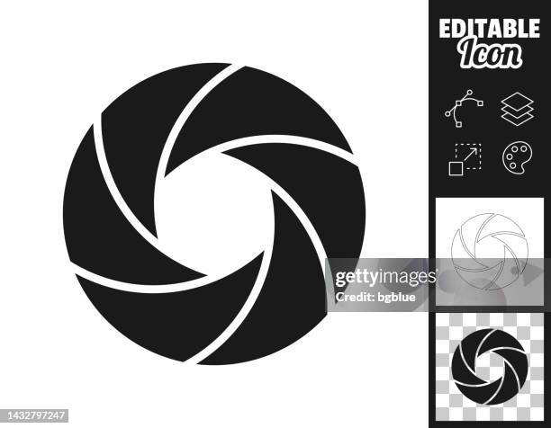 camera shutter. icon for design. easily editable - digital video camera stock illustrations