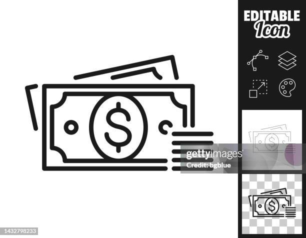 dollar - cash money. icon for design. easily editable - dollar symbol vector stock illustrations