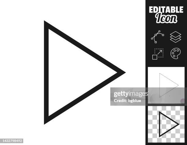 play. icon for design. easily editable - play button transparent background stock illustrations