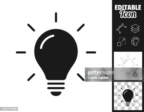 light bulb. icon for design. easily editable - table lamp white background stock illustrations