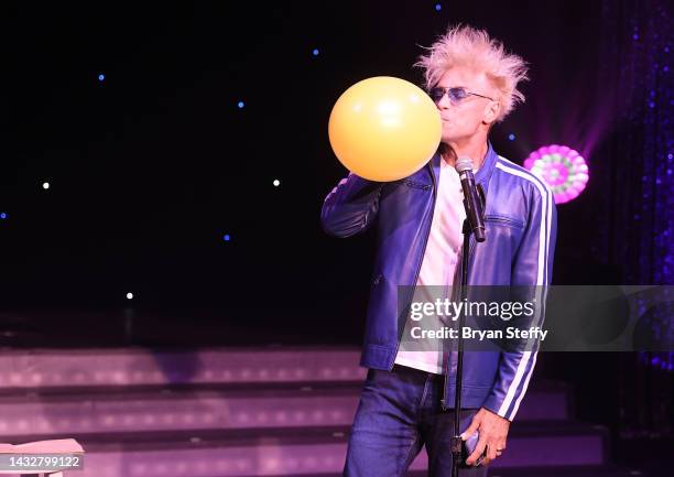 Magician/comedian and 'FANTASY' cast member Murray SawChuck performs during the 'FANTASY' 23rd anniversary celebration at Luxor Hotel and Casino on...