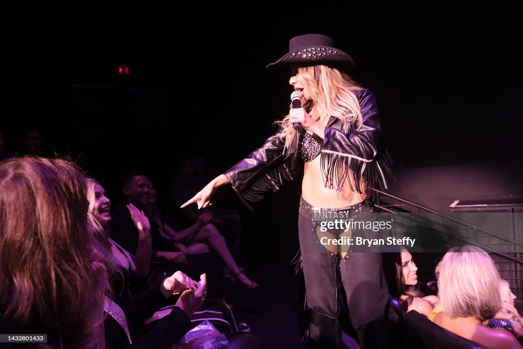 Singer Fantasy Singer and 'FANTASY' cast member Lorena Peril performs during the ...