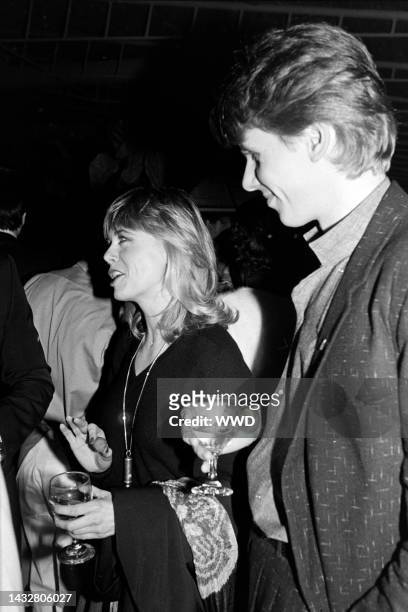 Anna Bjorn and Jakob Magnussen attend the opening of Bono, a restaurant in West Hollywood, California, on February 4, 1983.