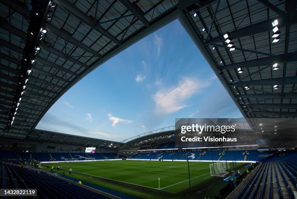 General view of the stadium prior to the International Friendly match between England and Czech Republic at American Express Community Stadium on...