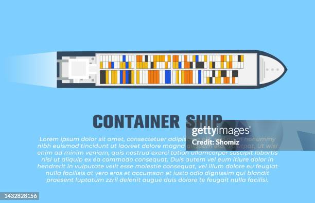 container ship - tugboat stock illustrations