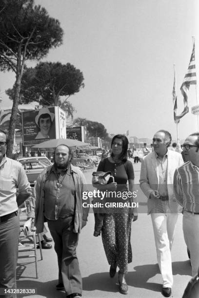 Michel Piccoli et Marco Ferreri Festival de Cannes le 22 mai 1973