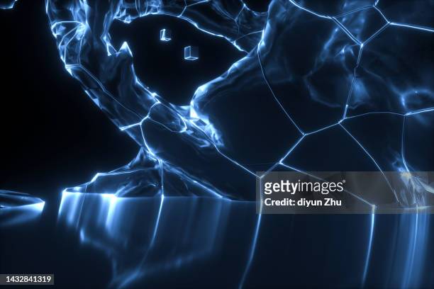 3d neon space background - science exhibition stock pictures, royalty-free photos & images