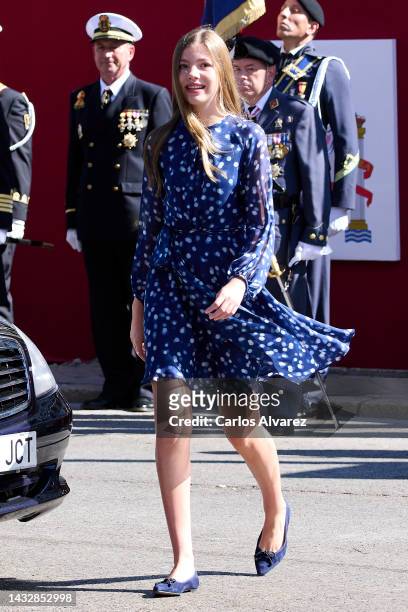 Princess Sofia of Spain attends the National Day Military Parade on October 12, 2022 in Madrid, Spain.