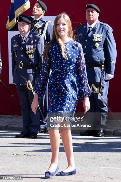 Princess Sofia of Spain attends the National Day Military Parade on October 12, 2022 in Madrid, Spain.