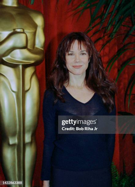 Barbara Hershey arrives at the Oscar Luncheon at Beverly Hilton Hotel, March 12, 1997 in Beverly Hills, California.