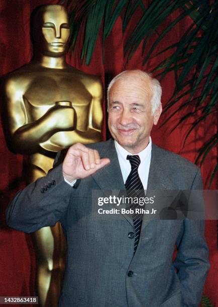 Actor Armin Mueller-Stahl arrives at the Oscar Luncheon at Beverly Hilton Hotel, March 12, 1997 in Beverly Hills, California.