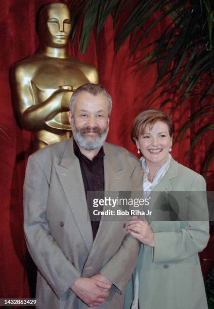 Brenda Blethyn and Mike Leigh arrive at the Oscar Luncheon at Beverly Hilton Hotel, March 12, 1997 in Beverly Hills, California.