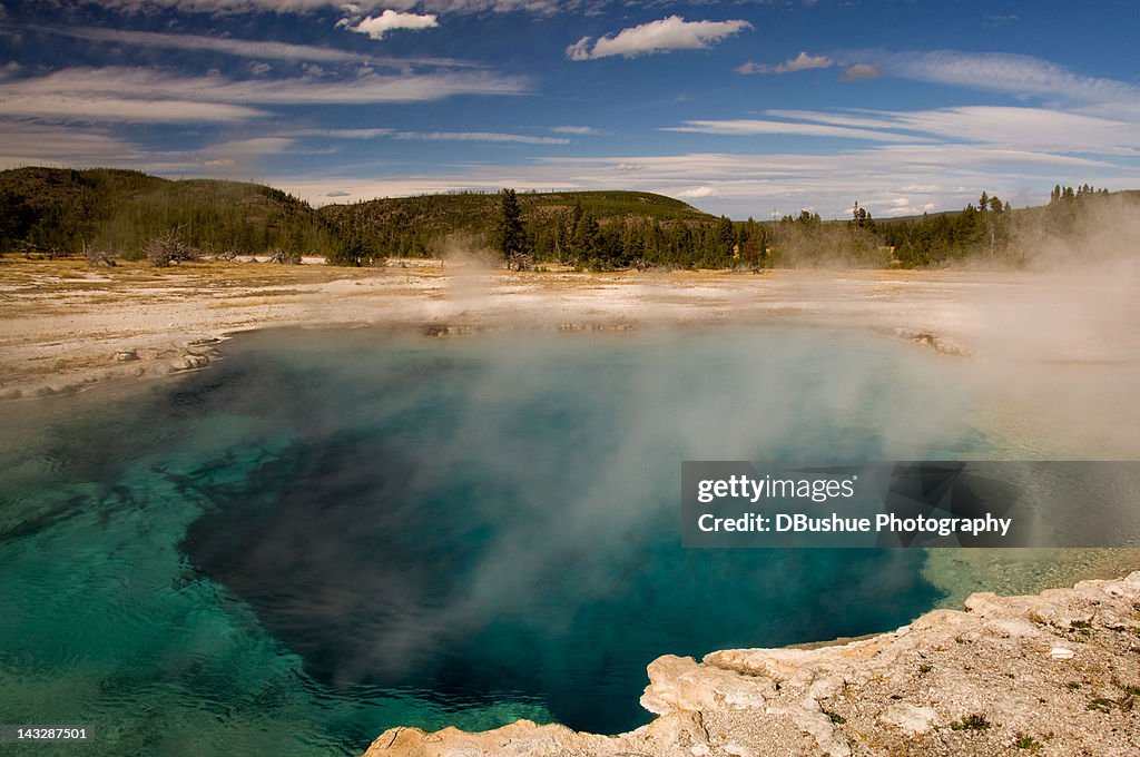 Geyser basin, yellowstone national park