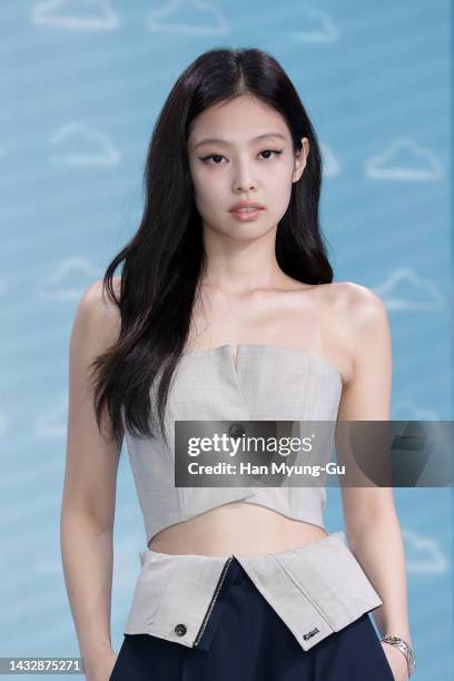 Jennie aka Jennie Kim of girl group BLACKPINK poses for media the Porsche Sonderwunsch Haus 'The Taycan 4S Cross Turismo For Jennie Ruby Jane'...