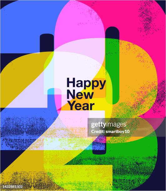 stockillustraties, clipart, cartoons en iconen met happy new year 2023 - new year's day