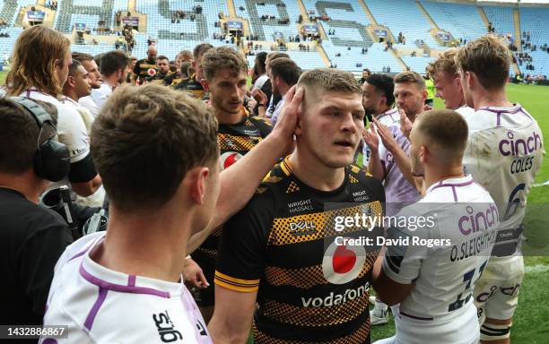 Jack Willis of Wasps walks off the pitch after their defeat during the Gallagher Premiership Rugby match between Wasps and Northampton Saints at The...