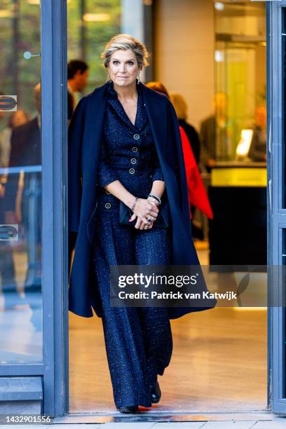 Queen Maxima of The Netherlandsvisit SciLifeLab at Karolingische Science Park Day 2 of the Dutch royals visiting Sweden on October 12, 2022 in...