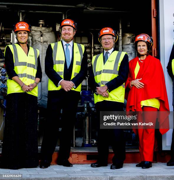 King Willem-Alexander of The Netherlands, Queen Maxima of The Netherlands and King Carl Gustaf XVI of Sweden and Queen Silvia of Sweden visit...