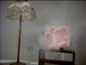 High Speed Exploding Television Ms Of Lamp And Tv In Room Tv Explodes ...