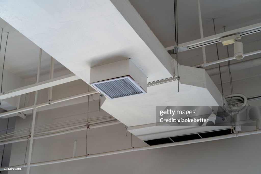 Low angle view of ceiling air outlet