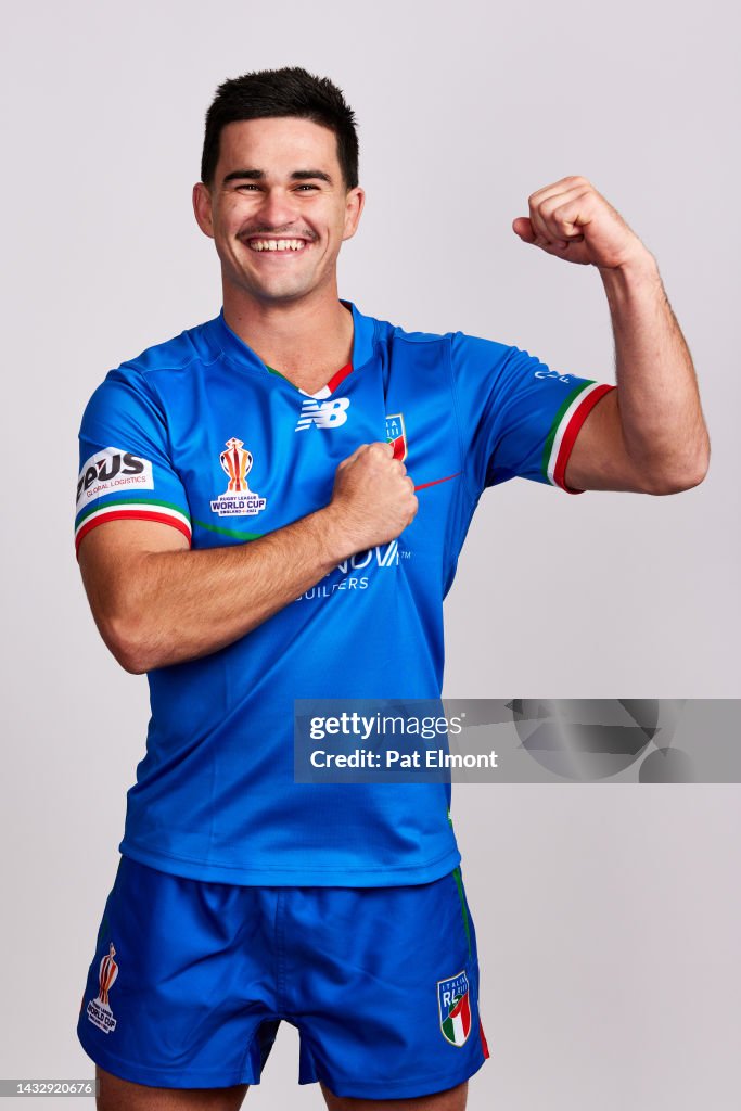 Akinson Rugby Daniel Atkinson of Italy poses for a photo during the Italy Rugby ...