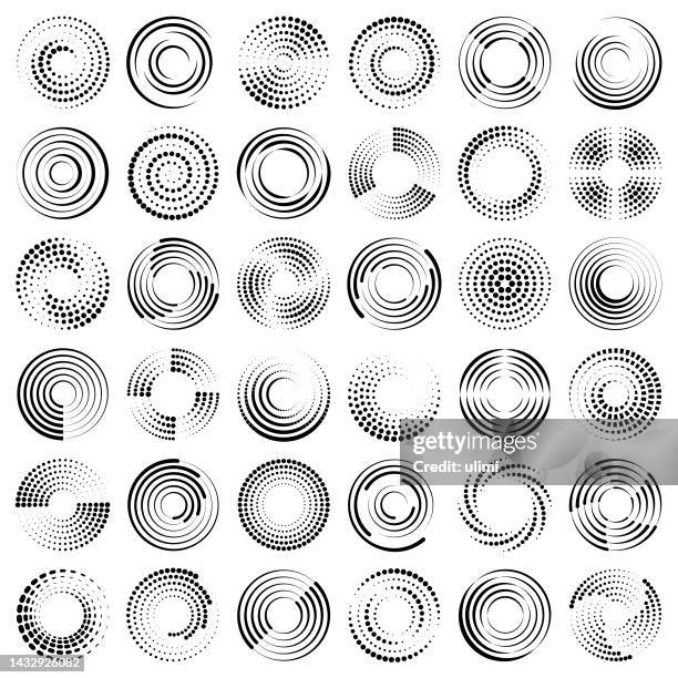 circles - half ring stock illustrations