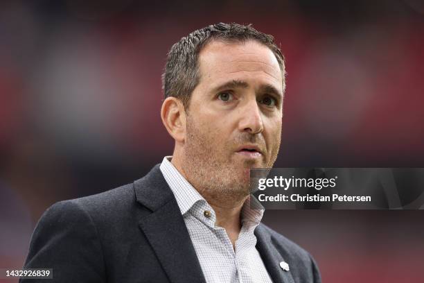 General manager Howie Roseman of the Philadelphia Eagles during the NFL game at State Farm Stadium on October 09, 2022 in Glendale, Arizona. The...