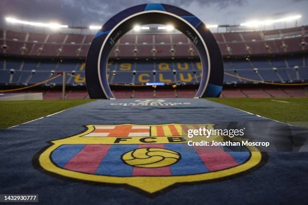 General view of the stadium prior to kick off in the UEFA Champions League group C match between FC Barcelona and FC Internazionale at Spotify Camp...