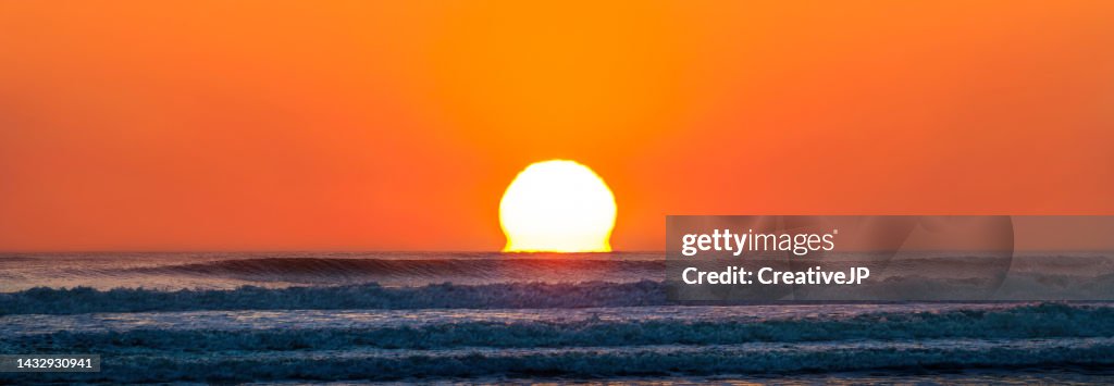 Omega shaped sunrise mirage
