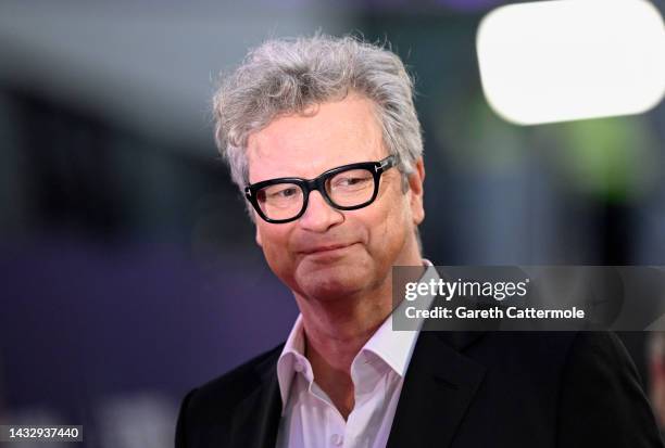 Colin Firth attends the "Empire of Light" UK Premiere at the 66th BFI London Film Festival at The Royal Festival Hall on October 12, 2022 in London,...