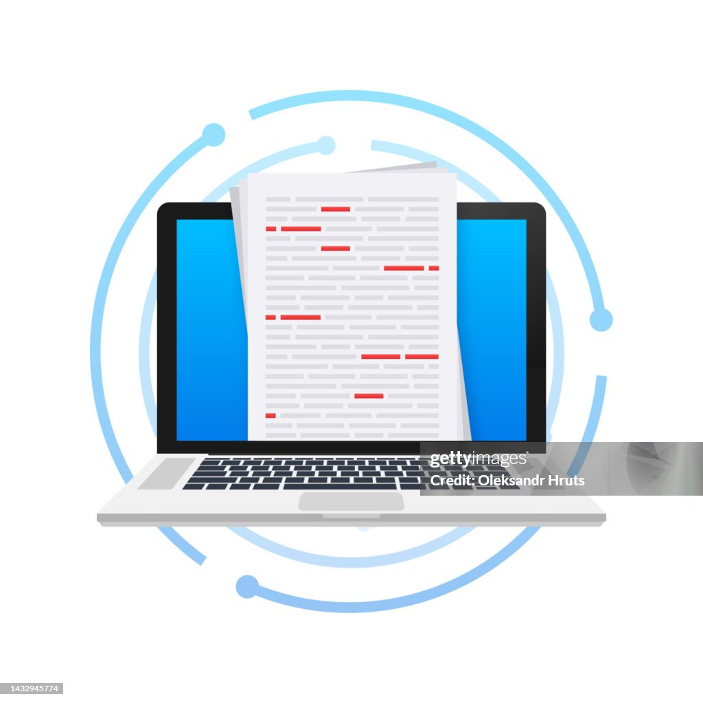 Proofreader Checks Transcription Written Text Editing Documents To ...