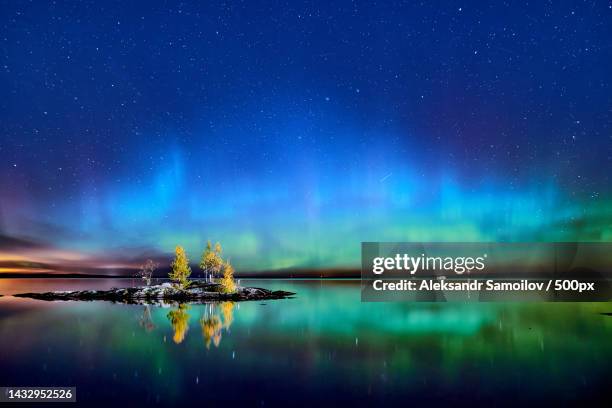 scenic view of lake against sky at night,tampere,finland - tampere finland - fotografias e filmes do acervo