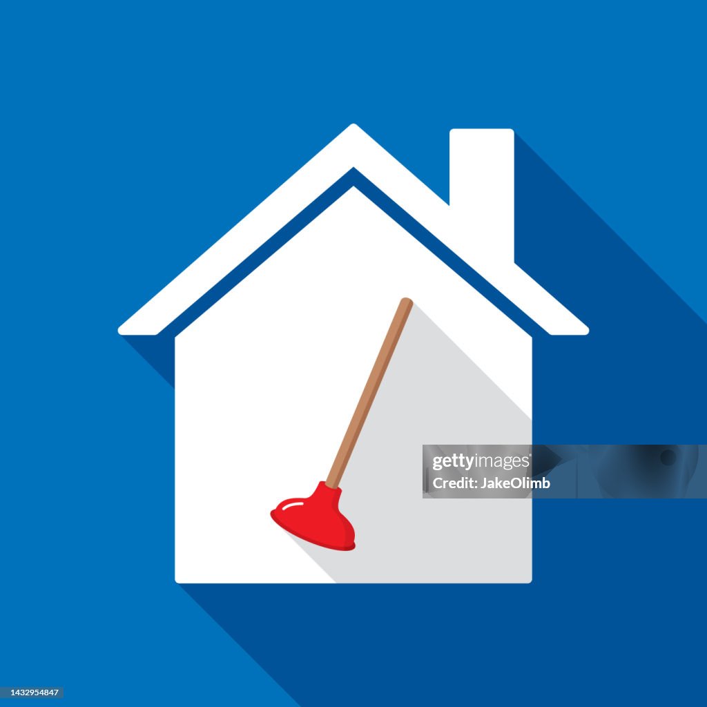 House Plunger Icon Flat