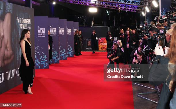 Claire Foy attends the UK Premiere of "Women Talking" during the 66th BFI London Film Festival at The Royal Festival Hall on October 12, 2022 in...