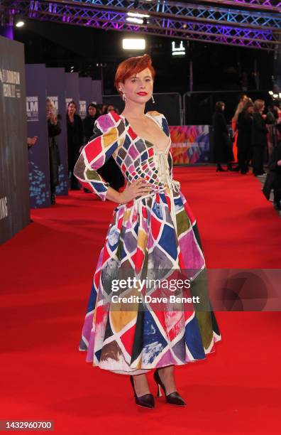 Jessie Buckley attends the UK Premiere of "Women Talking" during the 66th BFI London Film Festival at The Royal Festival Hall on October 12, 2022 in...