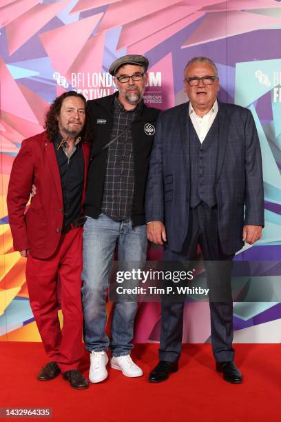 Steve Sweeney, Charlie Creed-Miles and Ray Winstone attend the "Nil By Mouth" Special Presentation during the 66th BFI London Film Festival at the...