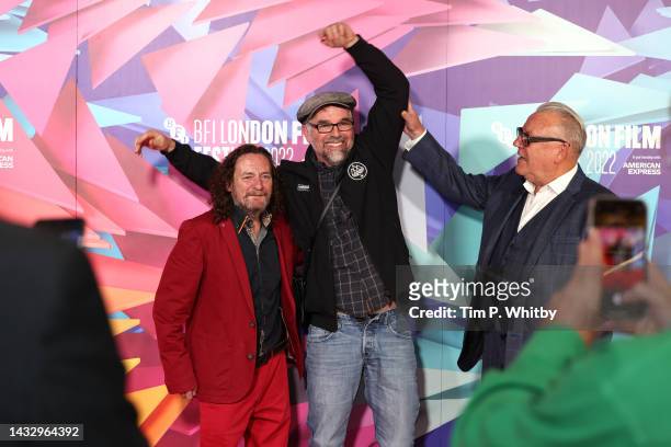 Steve Sweeney, Charlie Creed-Miles and Ray Winstone attend the "Nil By Mouth" Special Presentation during the 66th BFI London Film Festival at the...