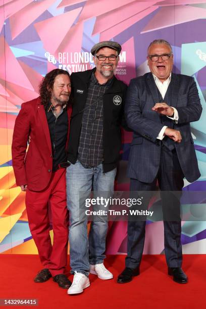 Steve Sweeney, Charlie Creed-Miles and Ray Winstone attend the "Nil By Mouth" Special Presentation during the 66th BFI London Film Festival at the...